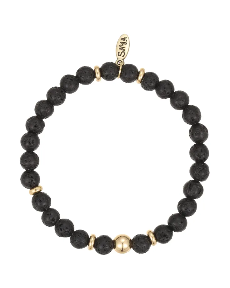 4.006.01 Black Lava Beads 6mm
