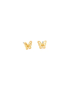 Golden Butterfly Stud Earrings in zamak - Designer Jewelry