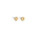Matte Gold Round Earrings in zamak - Contemporary Jewelry