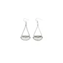 Silver Half-Moon Earrings in zamak - Designer Jewelry
