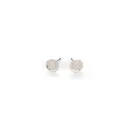 Matte White Earrings with Pearl - Elegant Design
