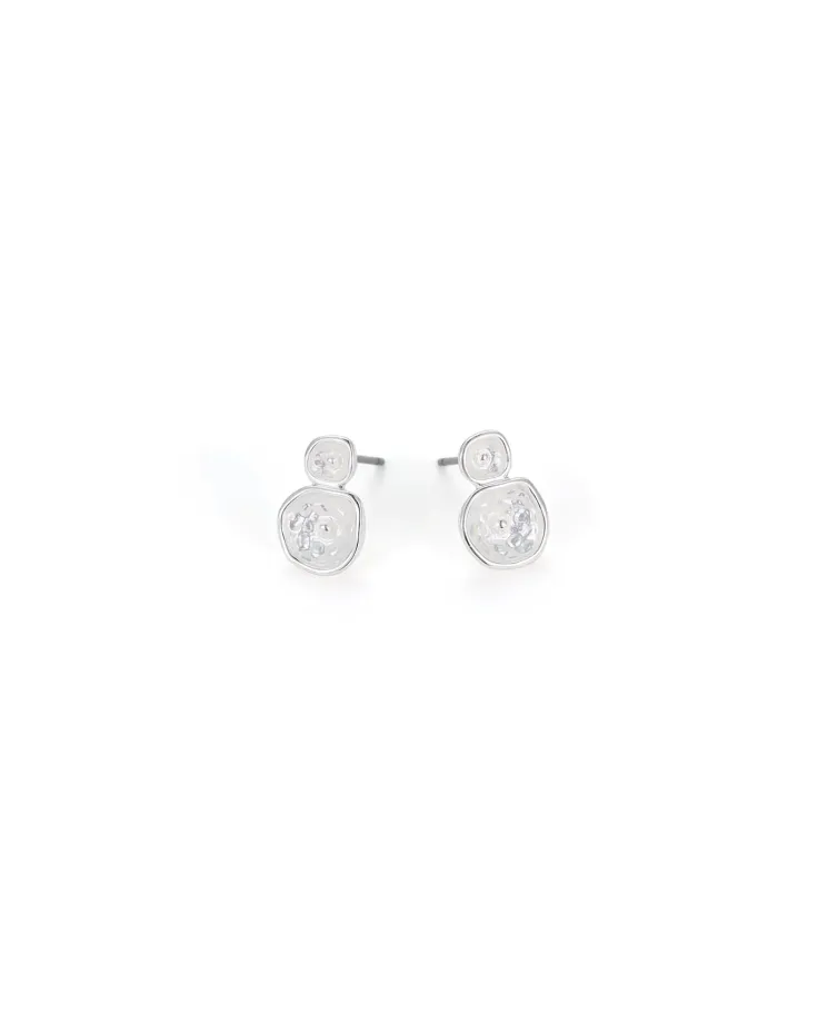 Matte White Earrings - Elegant Design