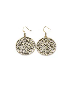 Interwoven Round Gold Earrings - Timeless Elegance