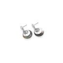 Mother of Pearl Round Earrings - Natural Elegance