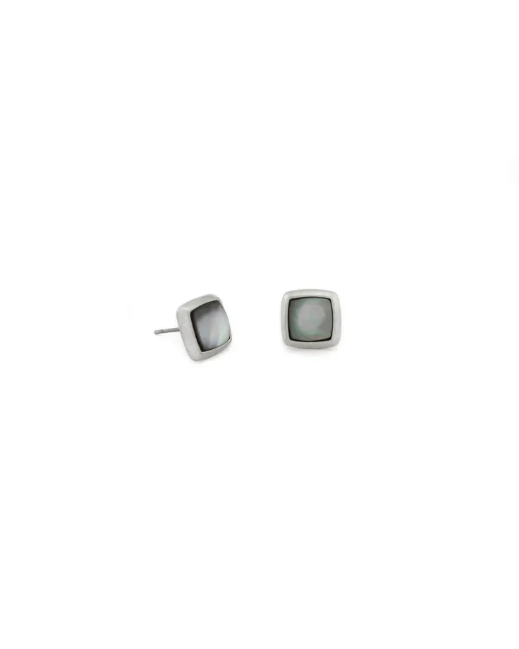 Small Square Mother of Pearl Earrings - Modern Elegance