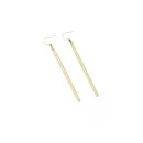 Gold Earrings, 7cm - Modern Elegance