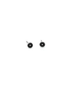 Round Black Studs - Modern Elegance