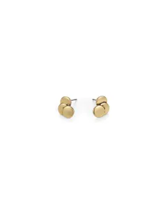 Golden Disc Stud Earrings – Elegant Designer Jewelry
