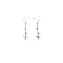 Long Silver-Finish Earrings - Modern geometric design