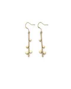 Long Gold Earrings - Modern geometric design