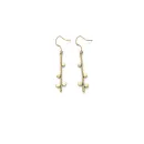 Long Gold Earrings - Modern geometric design