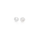 Silver-Plated Earrings - Design with Matte White Finish