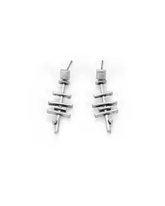Silver-Plated Earrings - Minimalist Design Japanese Style