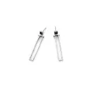 4.5 cm antique silver drop earrings with irregular lines