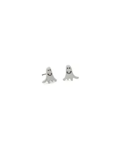 Silver-Plated Ghost Earrings - Unique Design