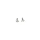 Silver-Plated Ghost Earrings - Unique Design