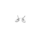 Modern silver-finish stud earrings with a unique design