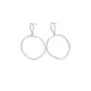 Silver-finish drop earrings with a Brazilian touch