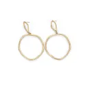 Gold-finish drop earrings with a Brazilian touch