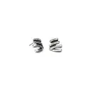 Silver Zigzag Stud Earrings in zamak - Trendy Jewelry