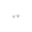 Silver Butterfly Stud Earrings in zamak - Designer Jewelry