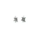 Silver Turtle Stud Earrings in zamak - Unique Jewelry