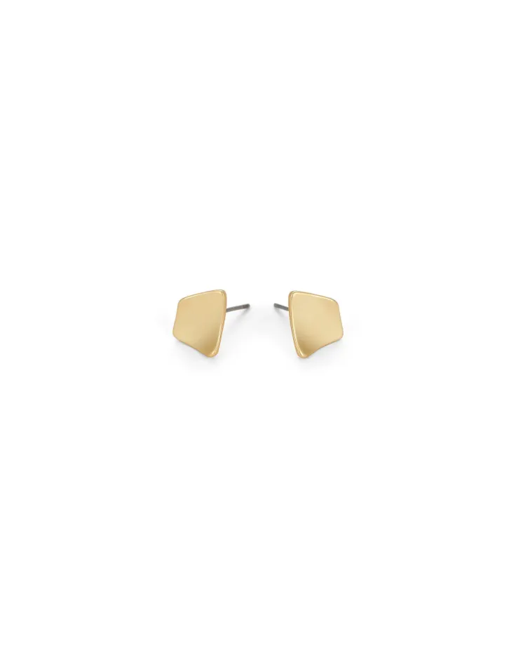 Matte Gold Earrings - Contemporary Elegance