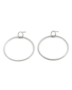 Elegant silver-plated hoop earrings