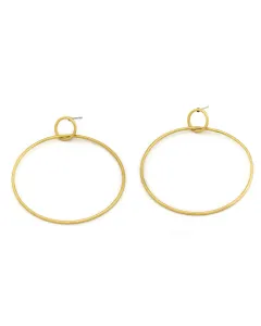 Elegant gold-plated hoop earrings